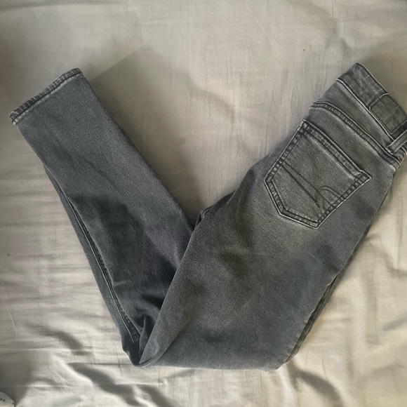 amercian eagle worn once black strechy jeans - Picture 3 of 4